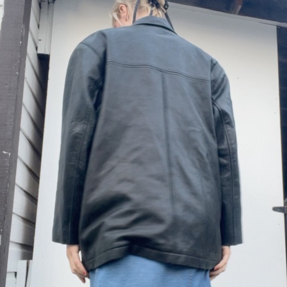 Black leather lined Daniel jacket - Picture 5 of 5